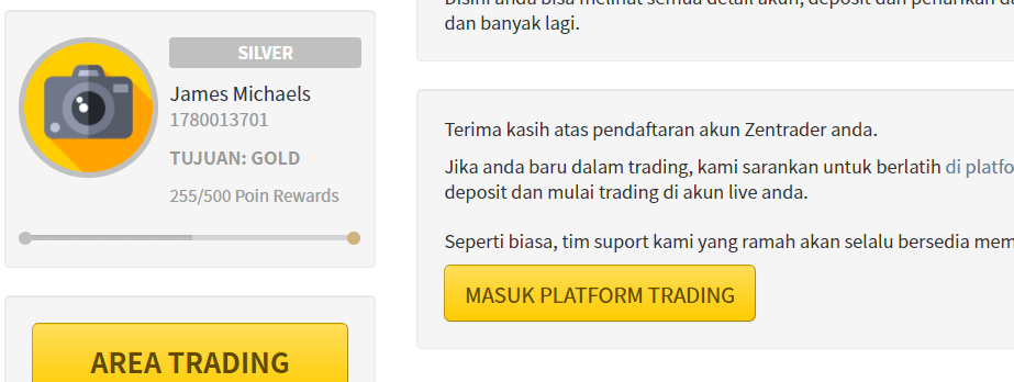 Zentrader Rewards Dashboard